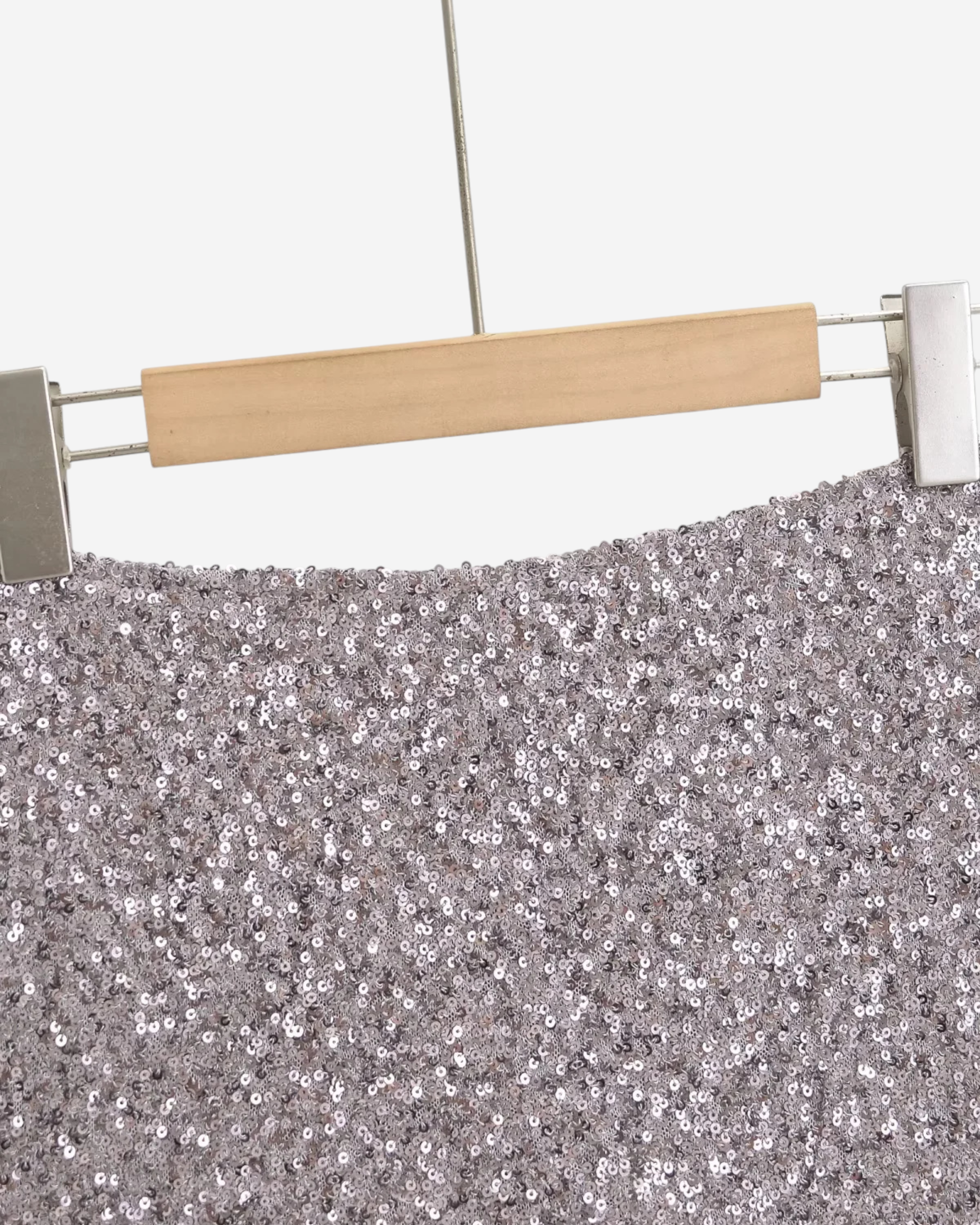 Sequin Mini Skirt with 3D Effect Detail