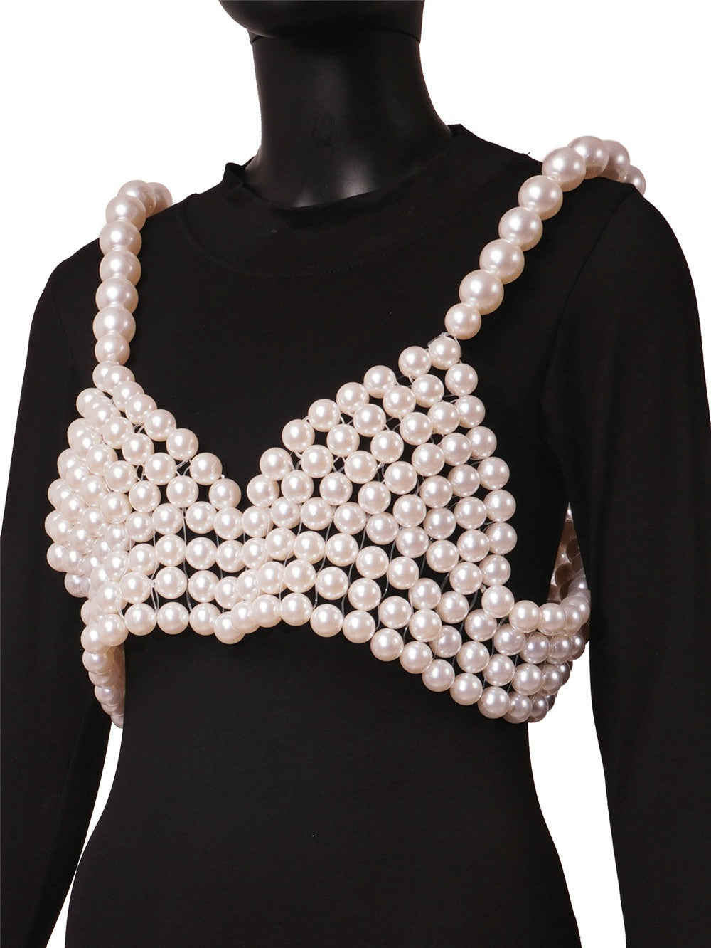 Pearl Beaded Camisole Crop Top