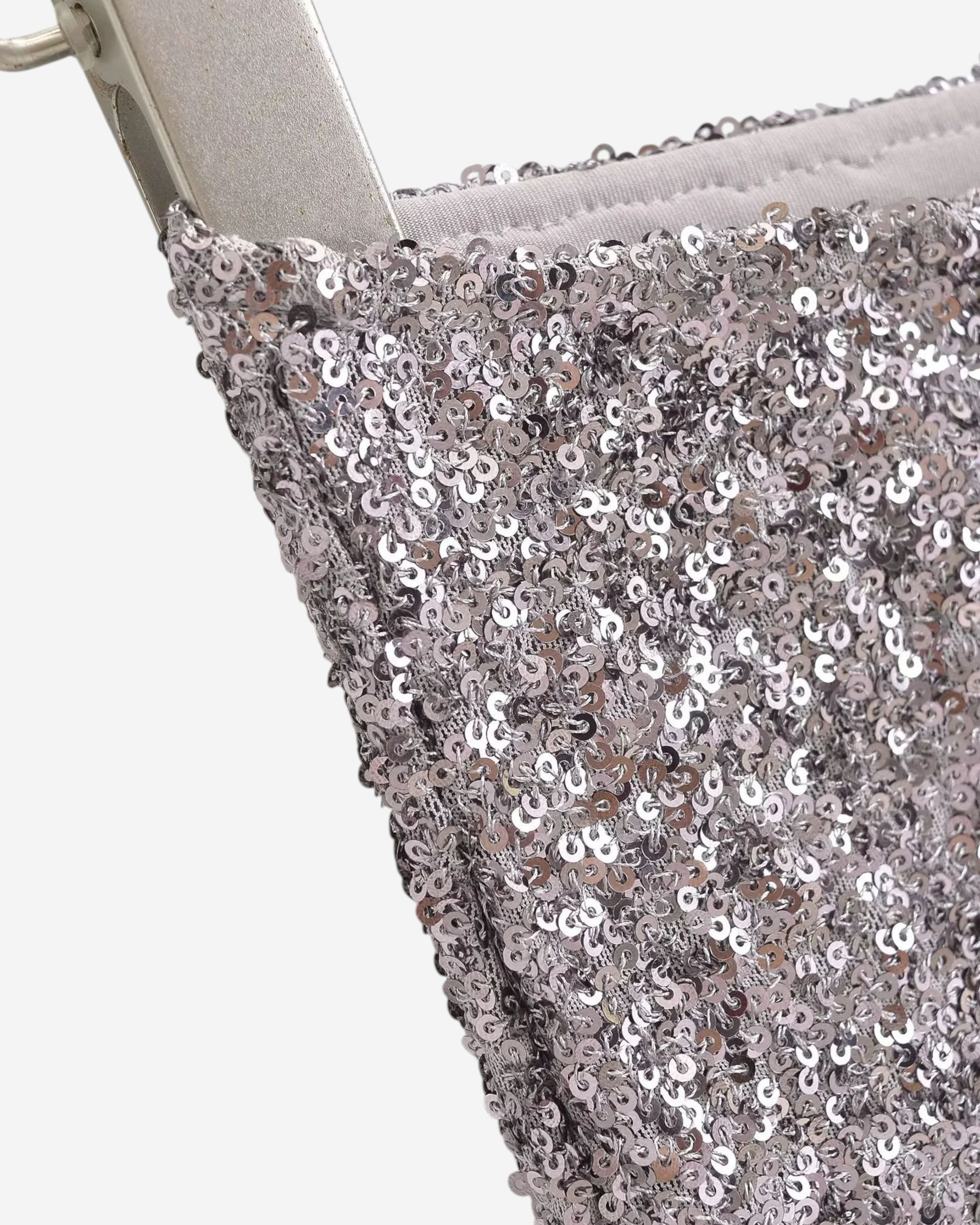 Sequin Mini Skirt with 3D Effect Detail