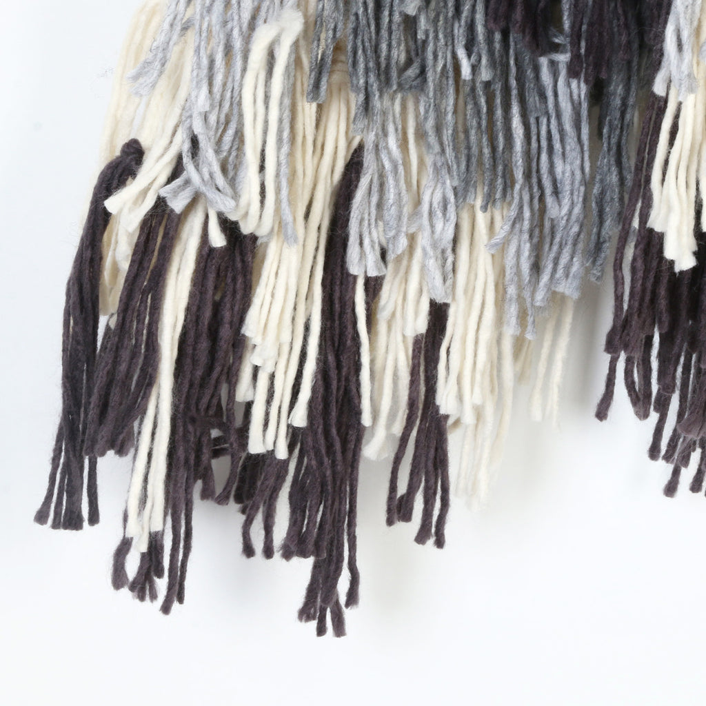Boho Gradient Knitted Cardigan with Tassel Detail