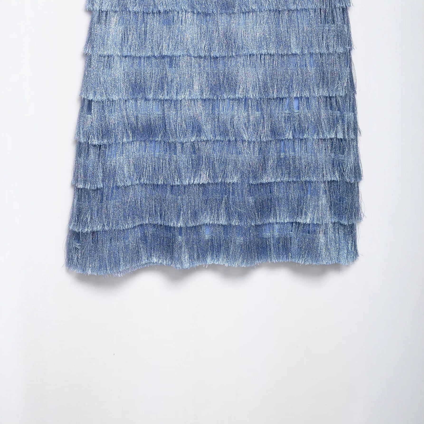 Royal Blue Tassel Embellished Dress