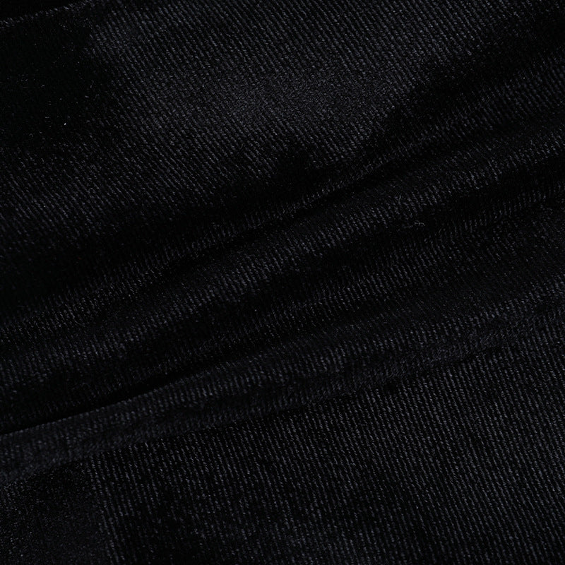 Black Feather Hem Mini Dress