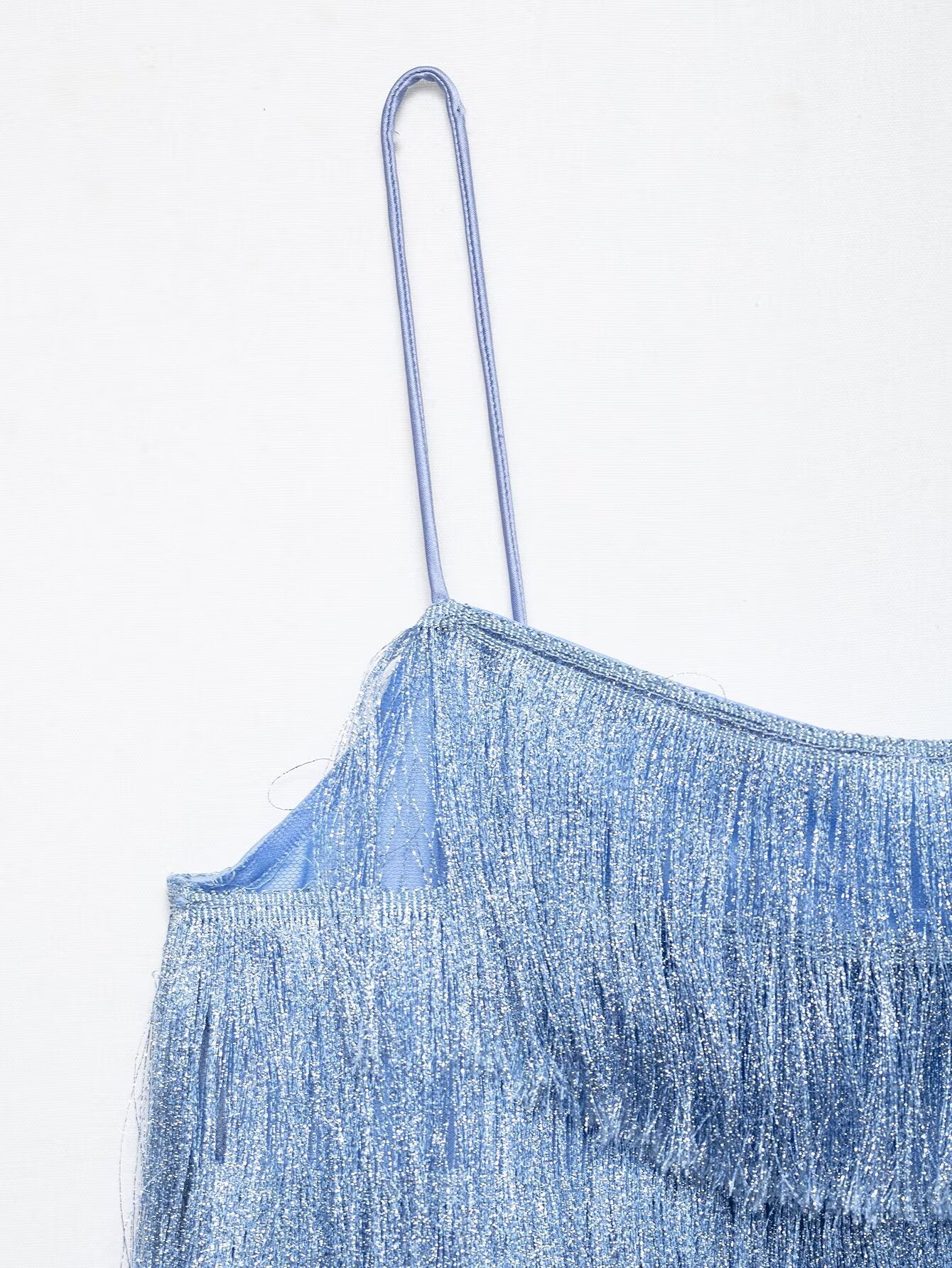 Royal Blue Tassel Embellished Dress