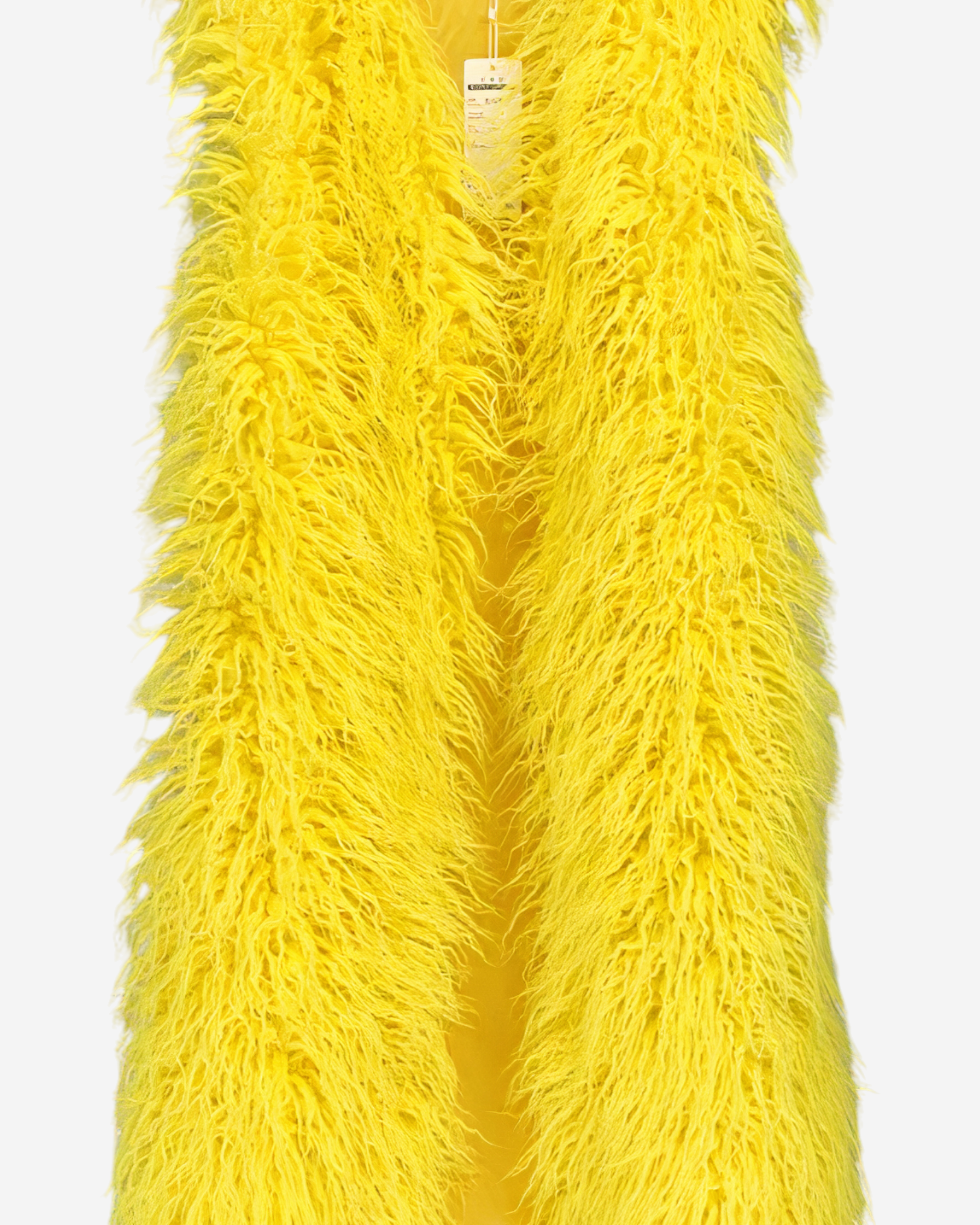 Faux Fur Sleeveless Long V-Neck Vest