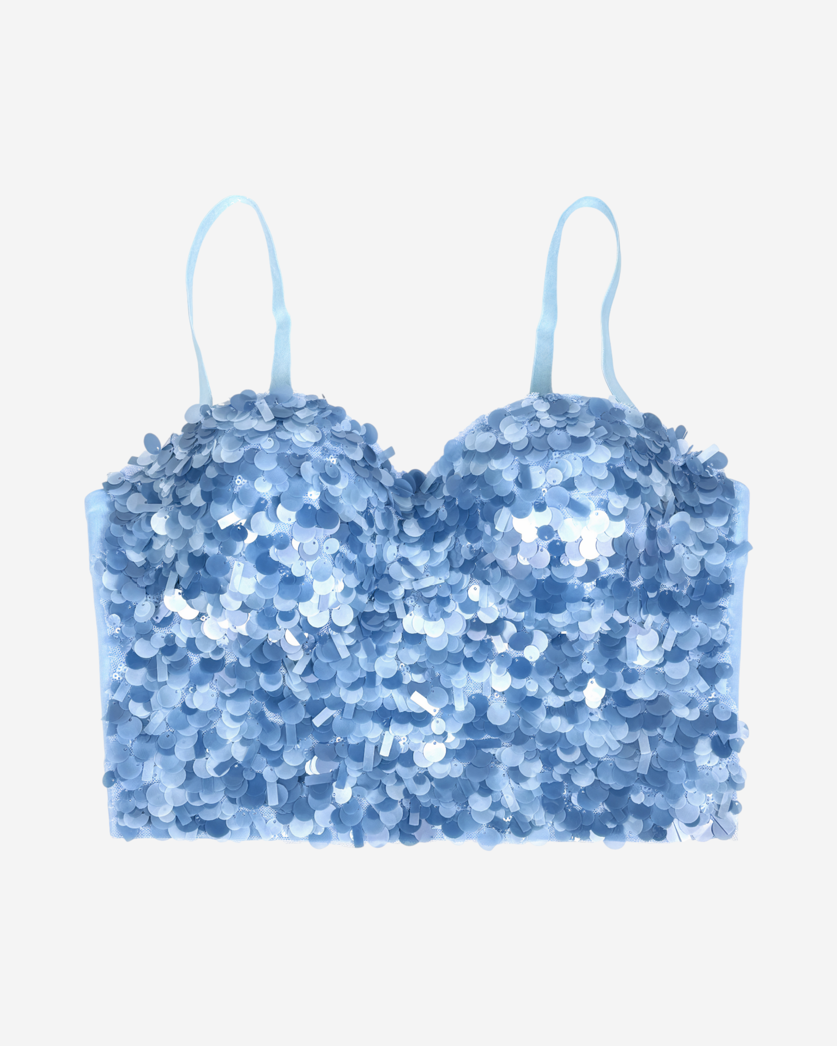 Sequined Sparkle Bustier Top