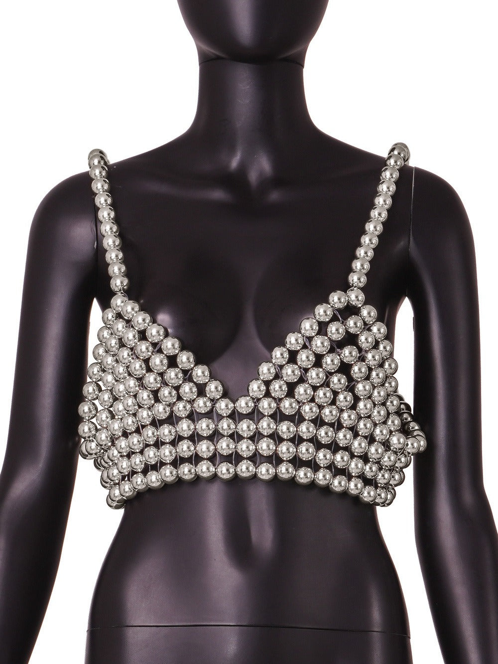Pearl Beaded Camisole Crop Top