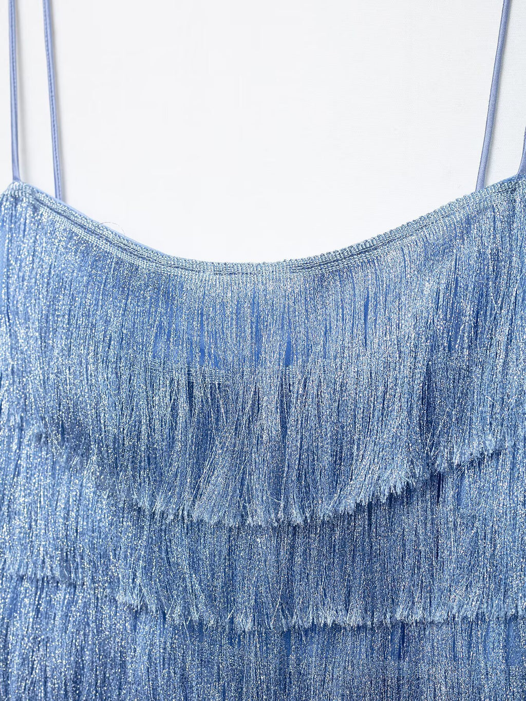 Royal Blue Tassel Embellished Dress