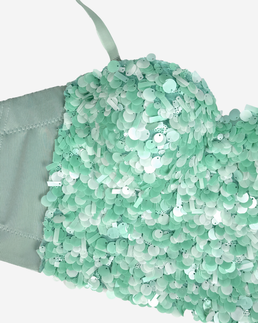 Sequined Sparkle Bustier Top