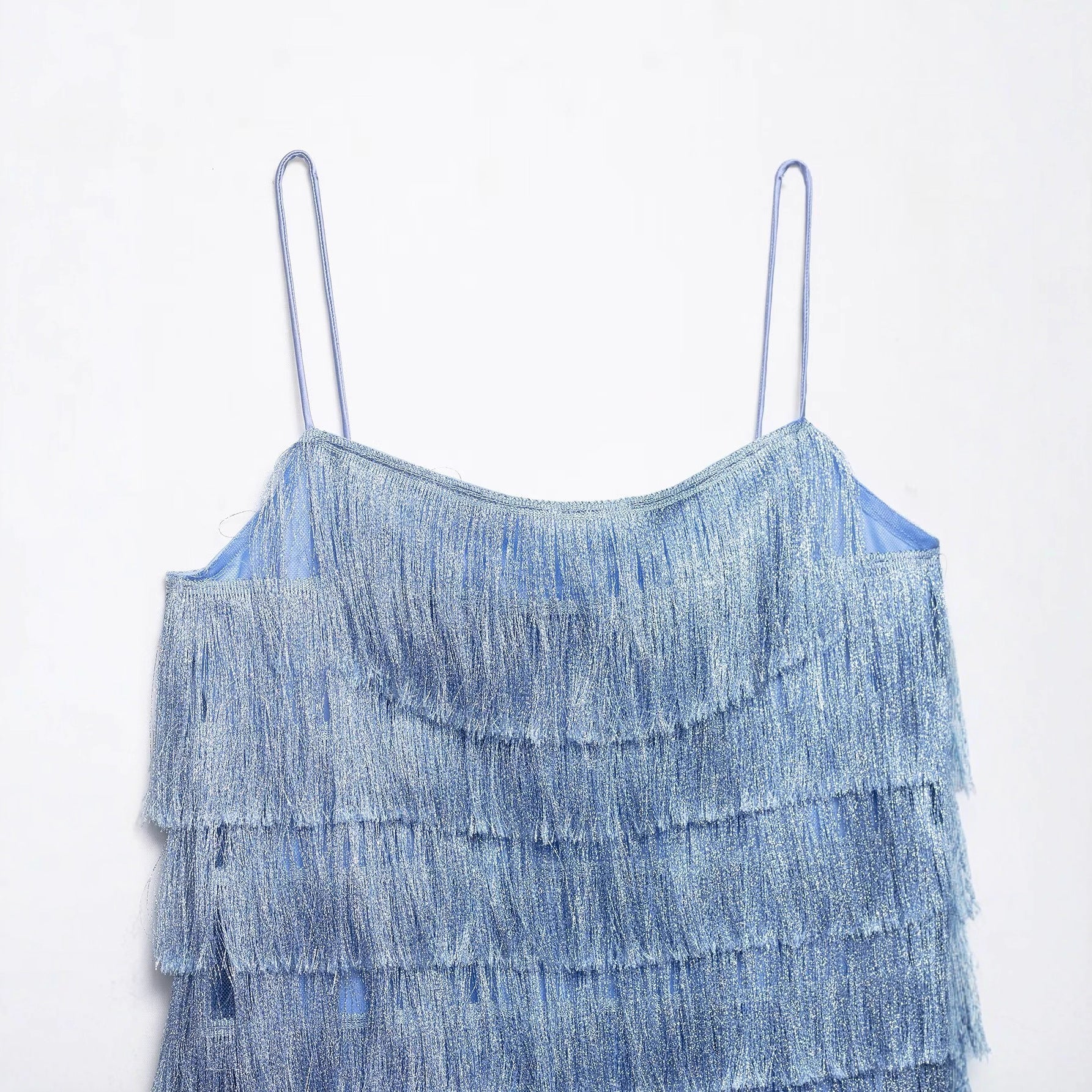 Royal Blue Tassel Embellished Dress