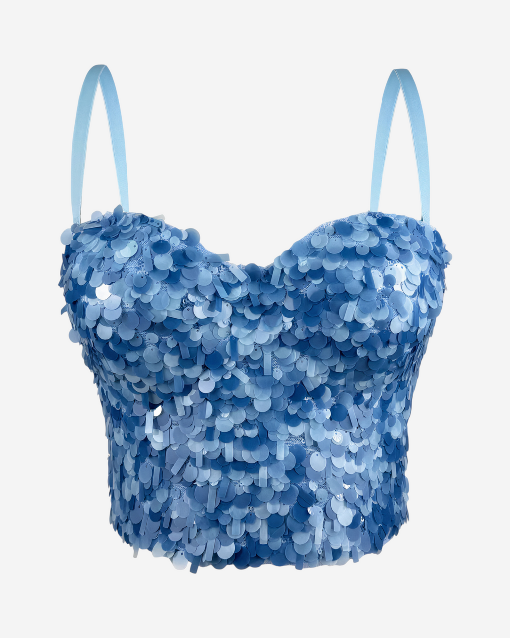 Sequined Sparkle Bustier Top