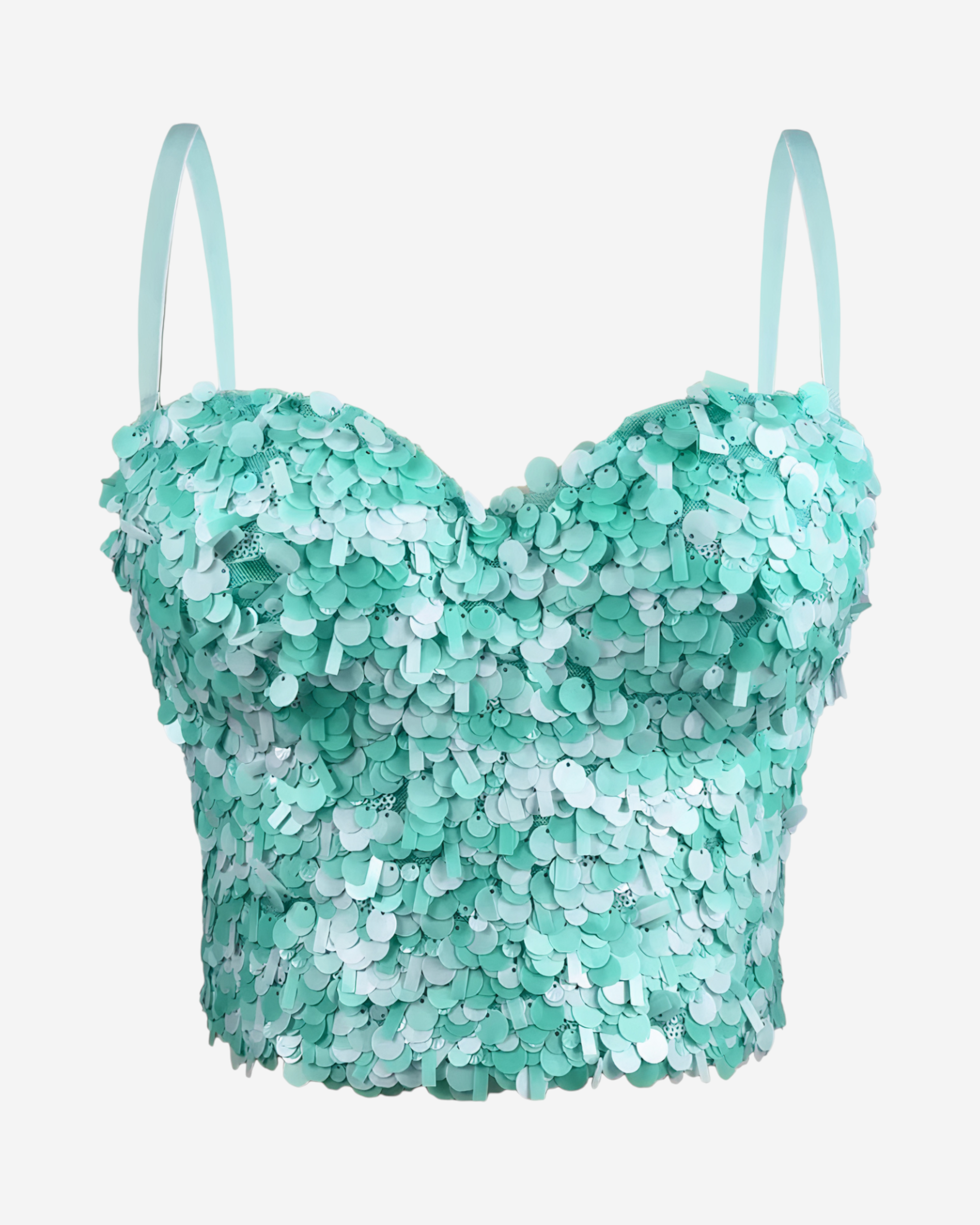Sequined Sparkle Bustier Top