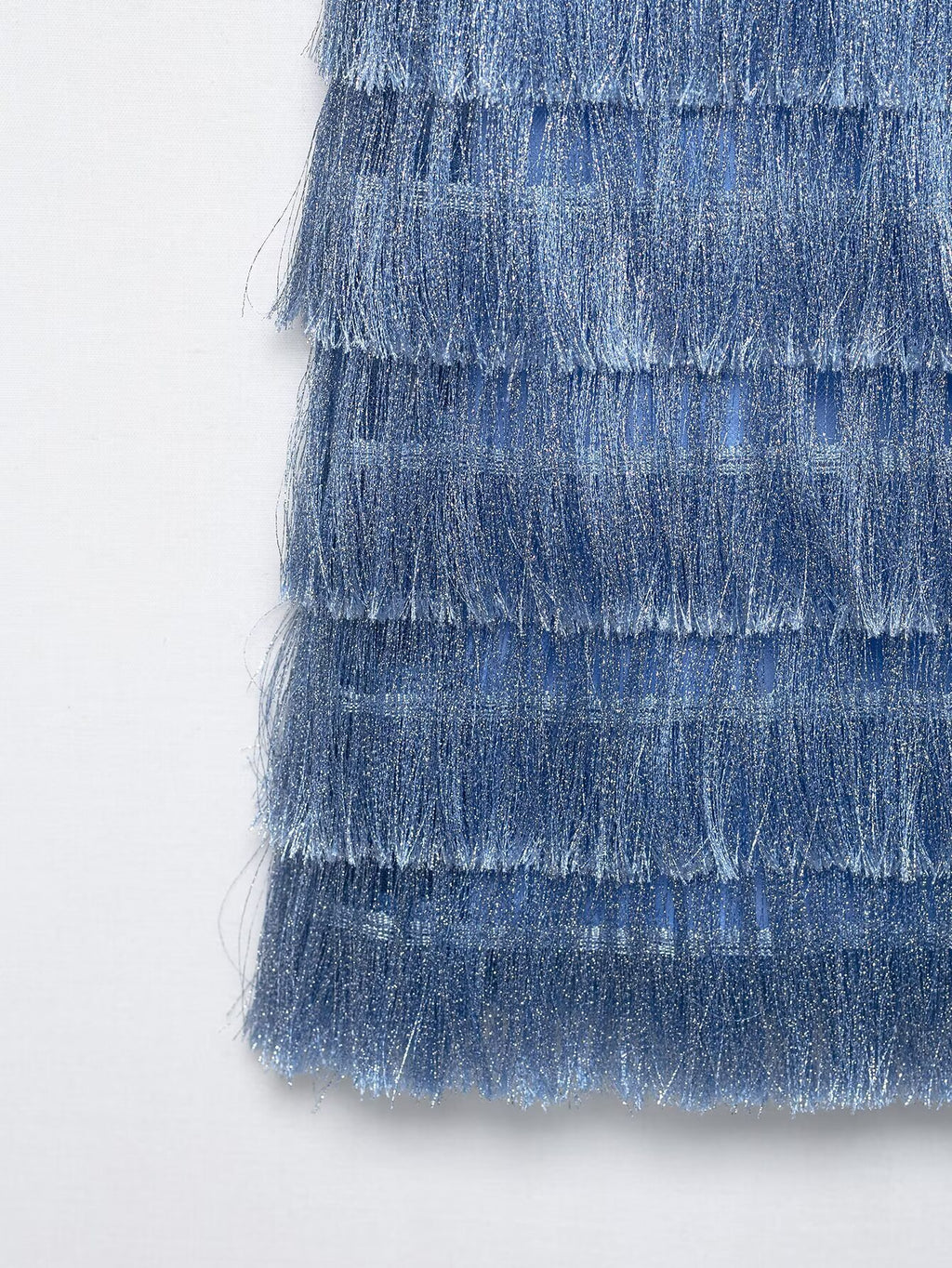 Royal Blue Tassel Embellished Dress
