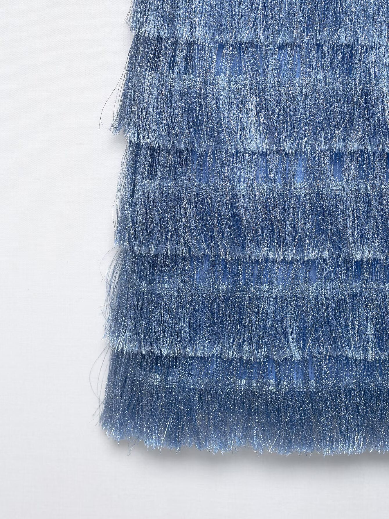 Royal Blue Tassel Embellished Dress