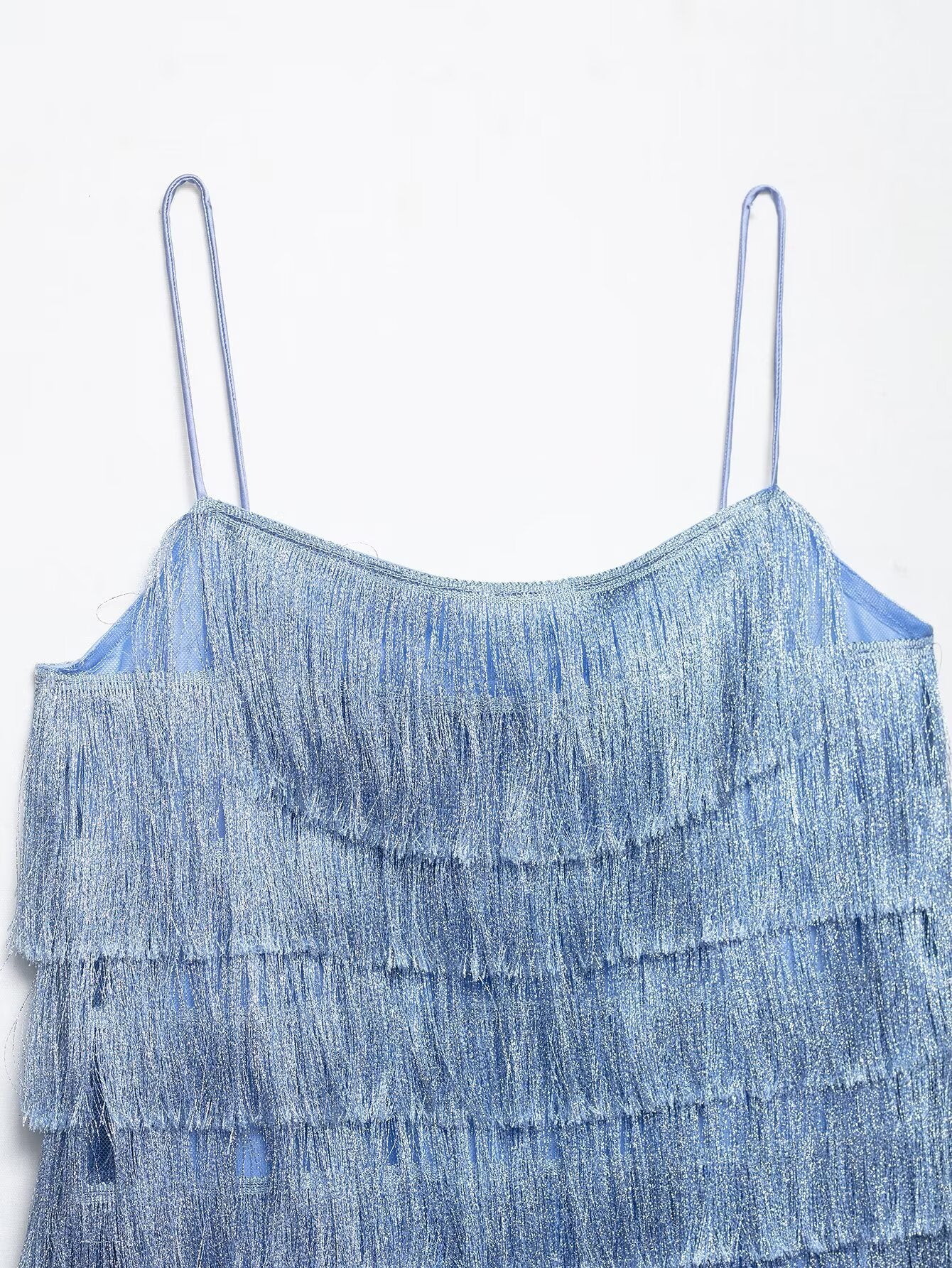 Royal Blue Tassel Embellished Dress