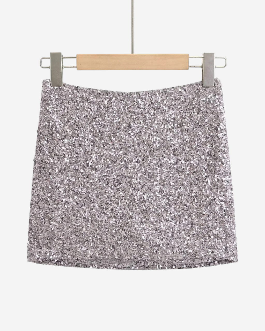 Sequin Mini Skirt with 3D Effect Detail
