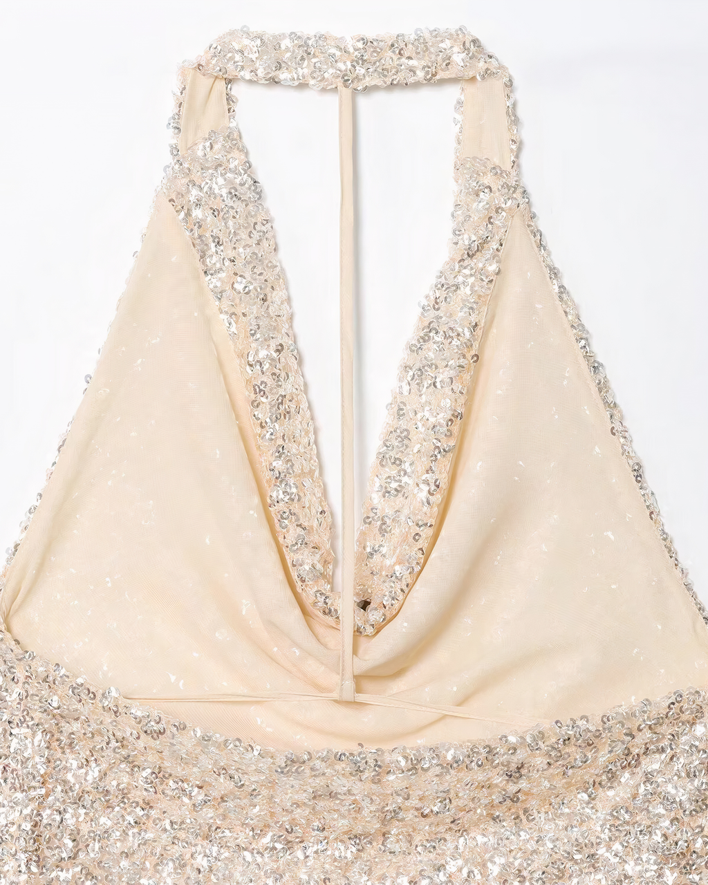 Golden Hour Sequin Halter Top-Tops-Ekoa Ltd