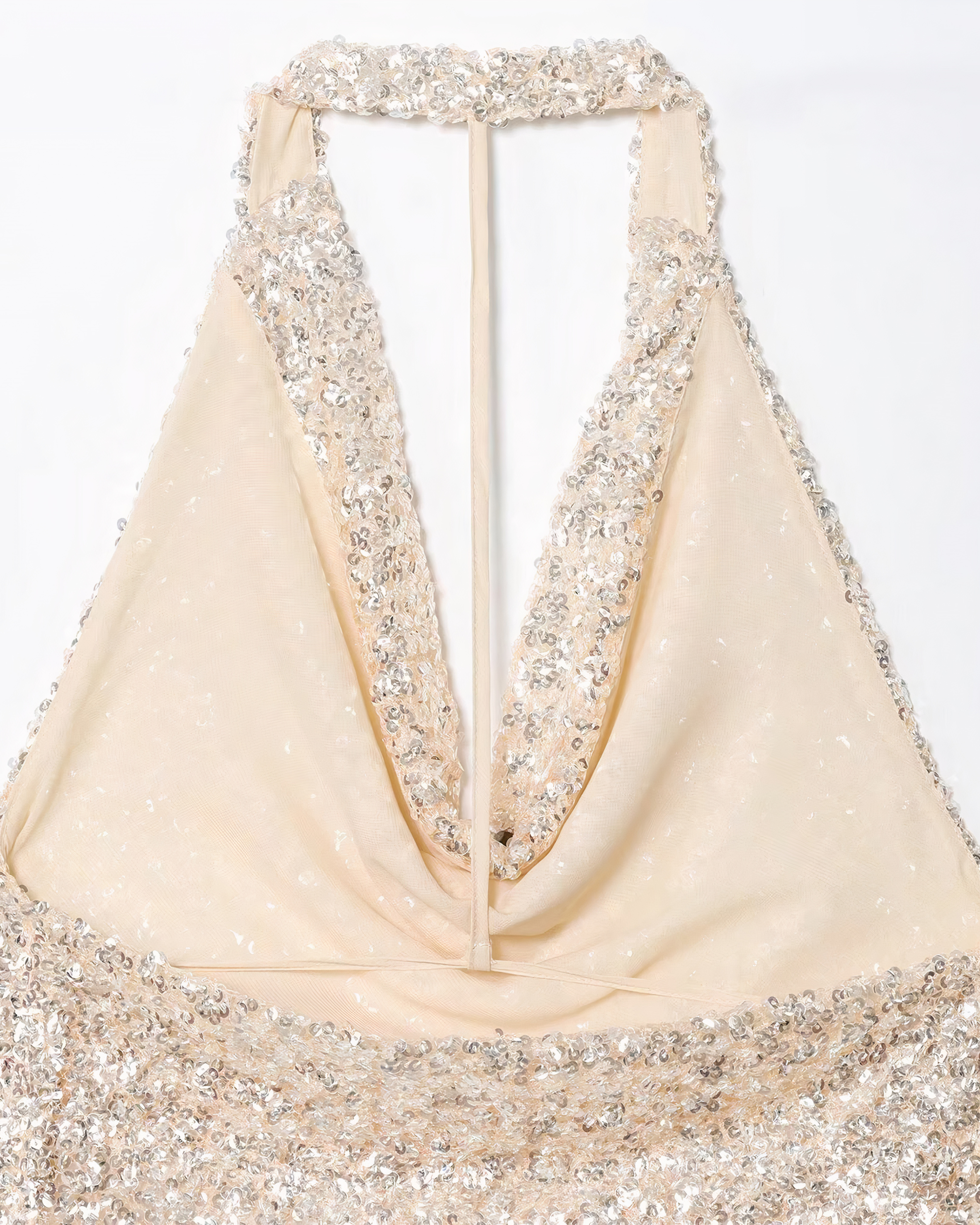 Golden Hour Sequin Halter Top-Tops-Ekoa Ltd