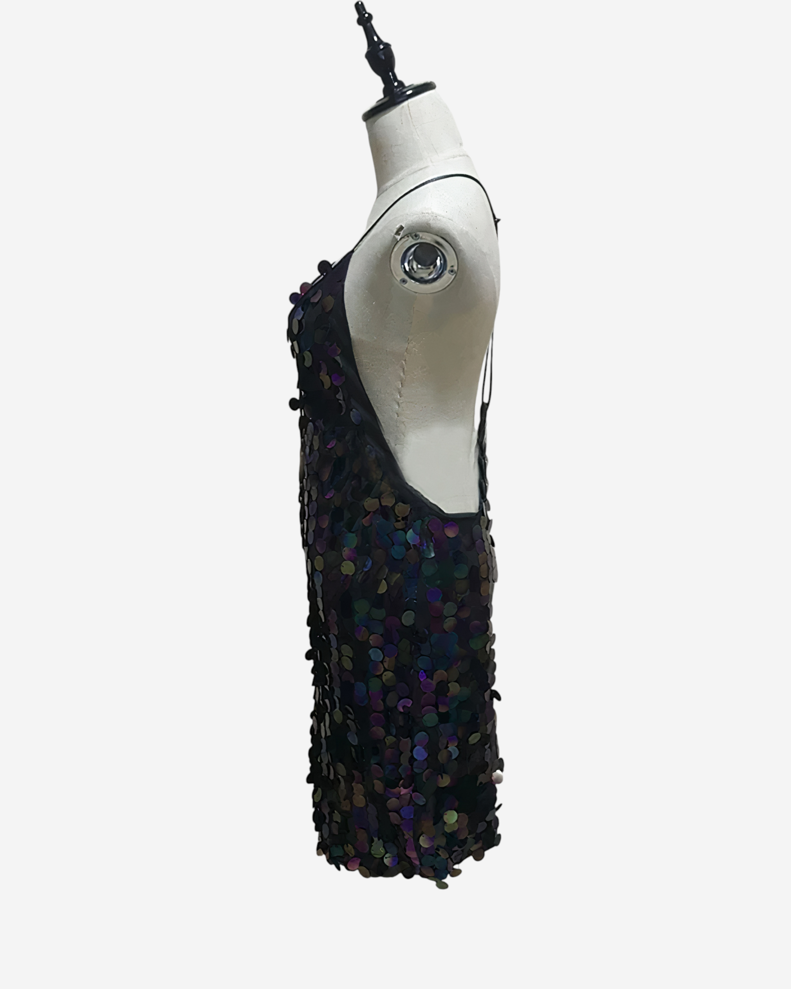 Dark Sequin Bodycon Mini Dress [Black]