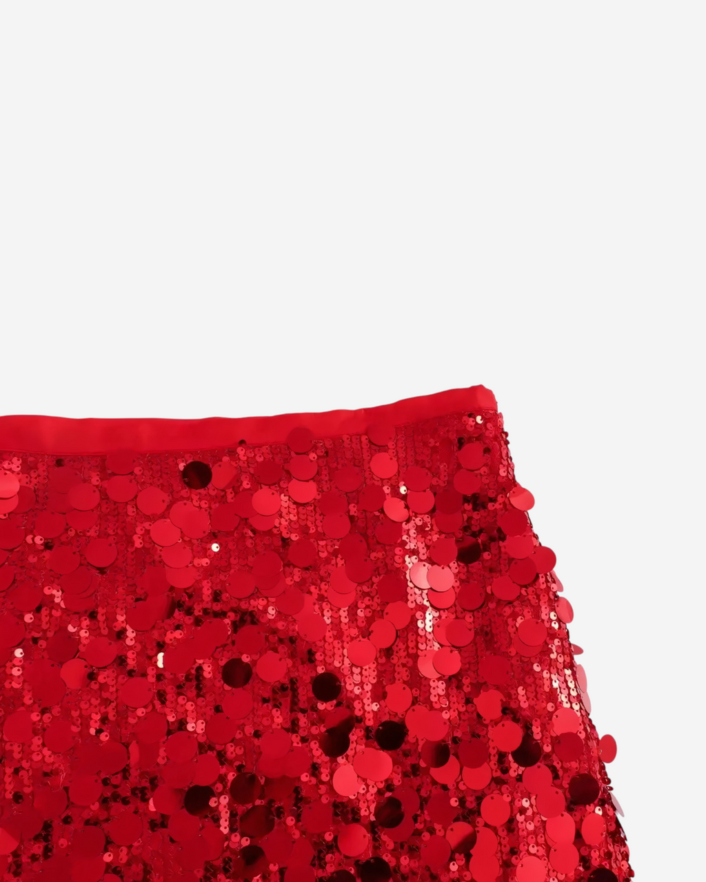 High-Waisted Sequin Mini Skirt with Front Zipper Detail-Skirts-Ekoa Ltd