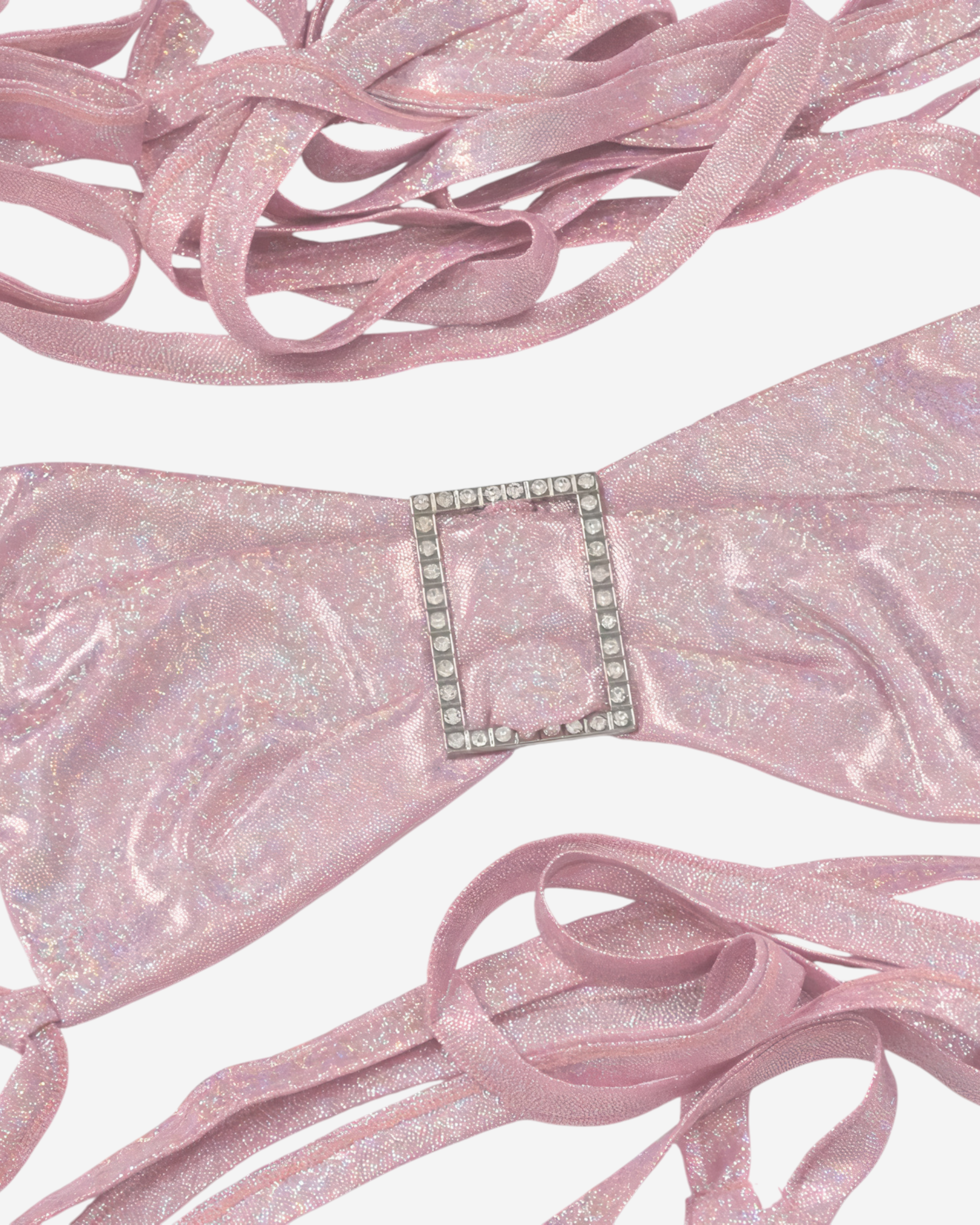 Pink Metallic Fairy Grunge Crop Top & Mini Skirt Set-Sets-Ekoa Ltd