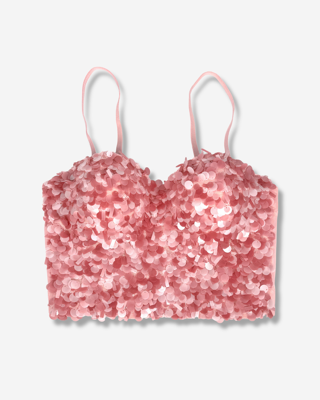 Sequined Sparkle Bustier Top