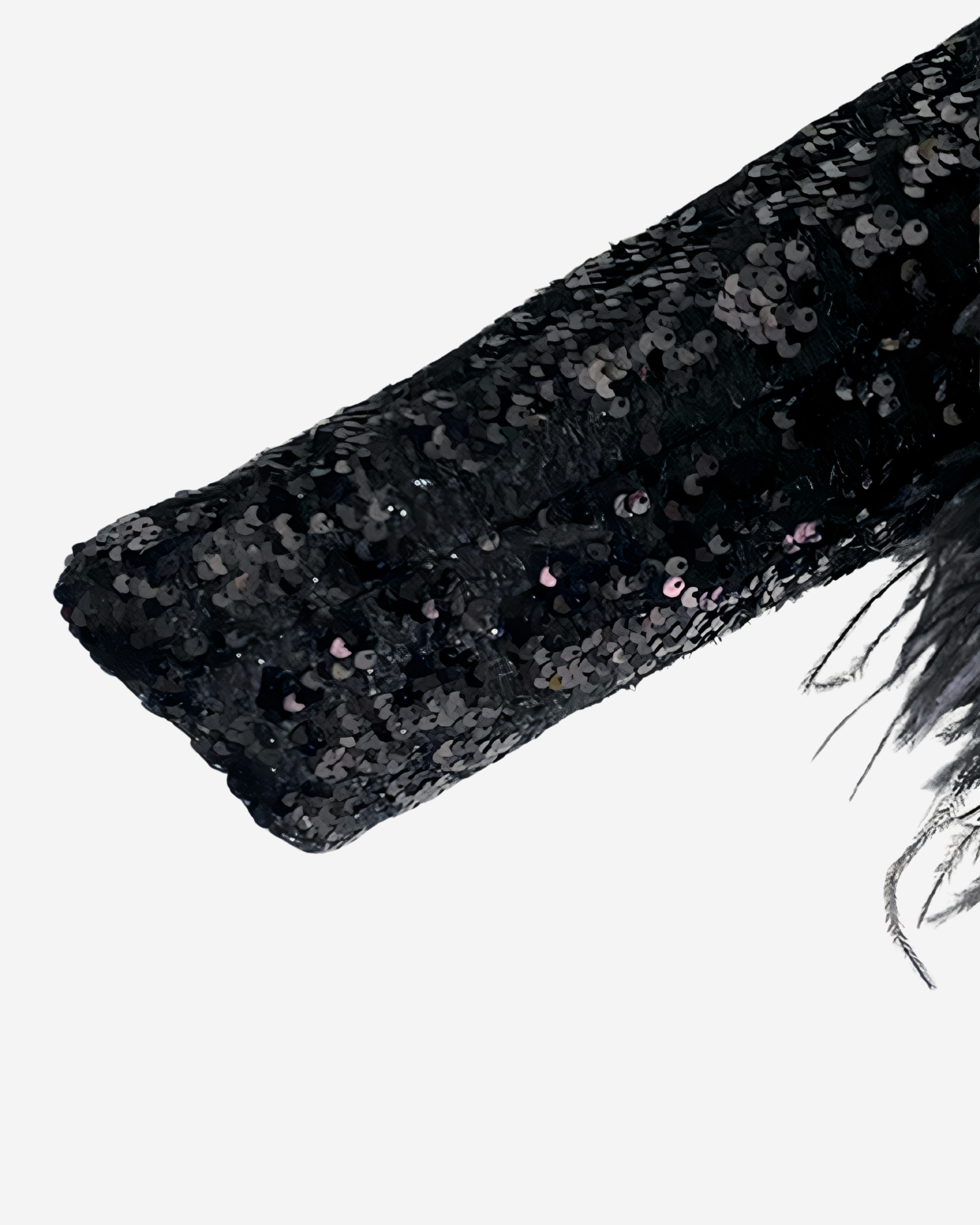 Sequin Feather Jacket [Black]