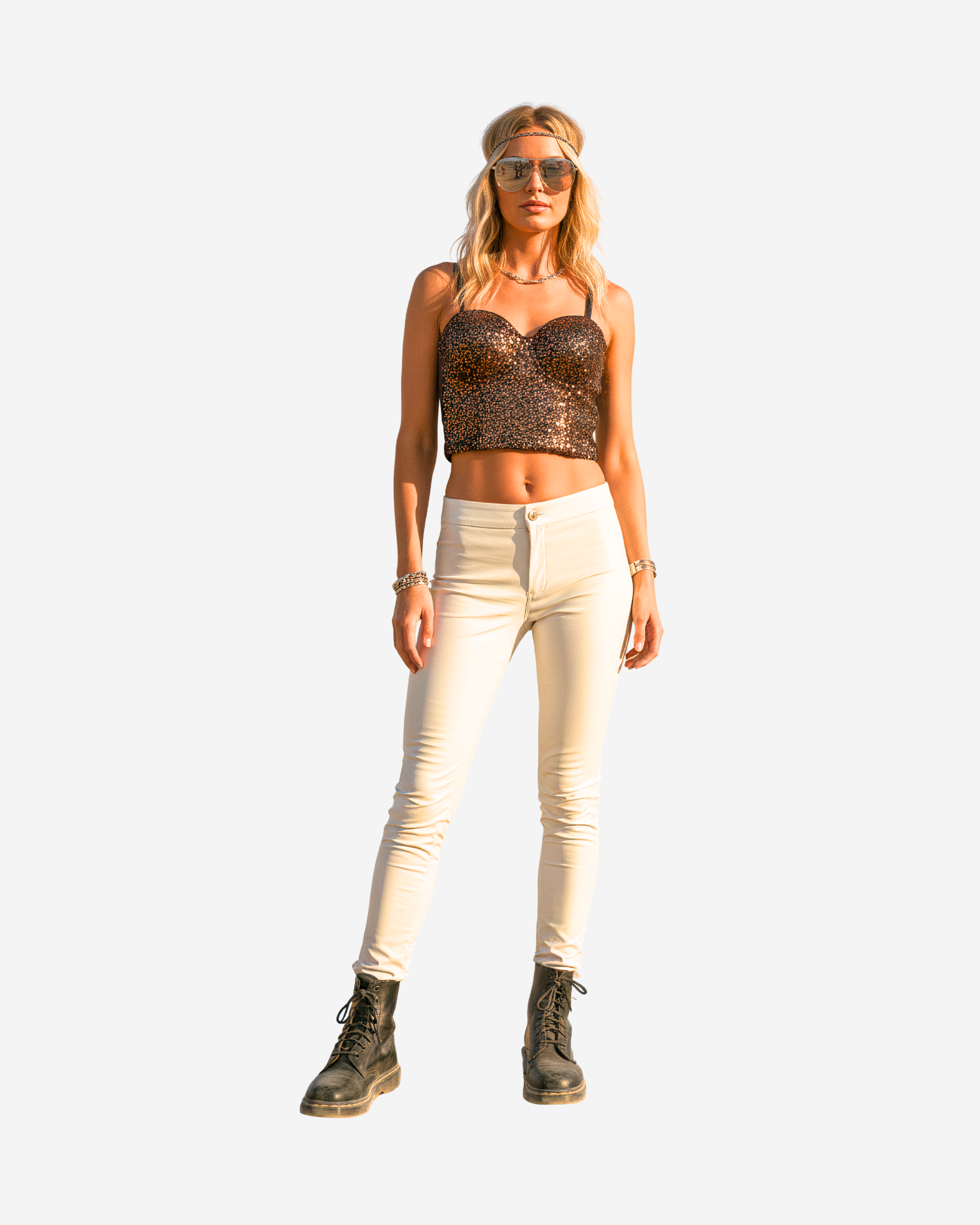 Black Sequin Slim Fit Camisole Vest with Adjustable Straps