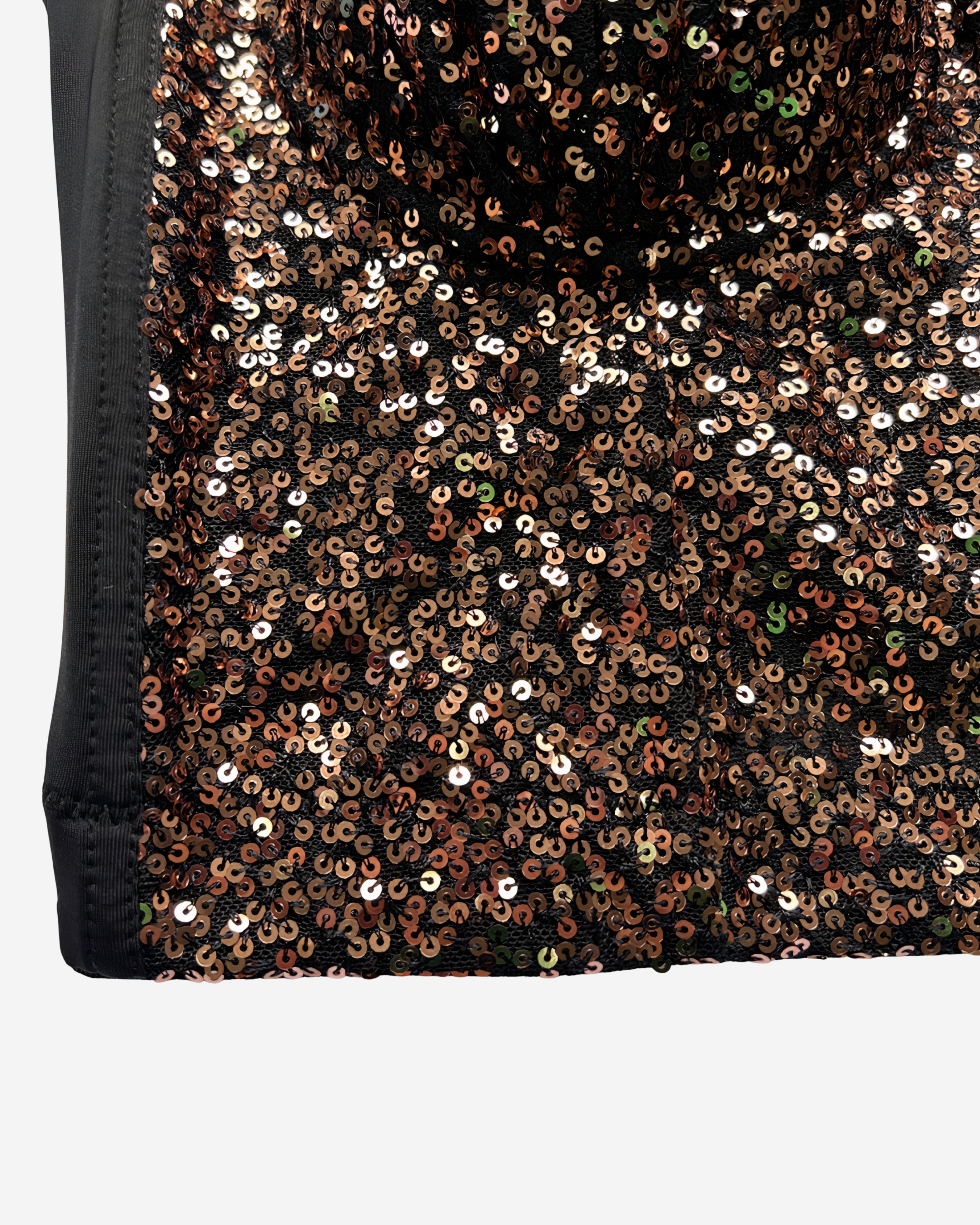 Black Sequin Slim Fit Camisole Vest with Adjustable Straps
