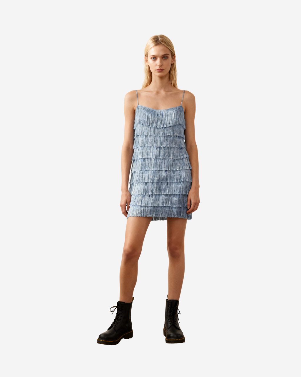 Royal Blue Tassel Embellished Dress
