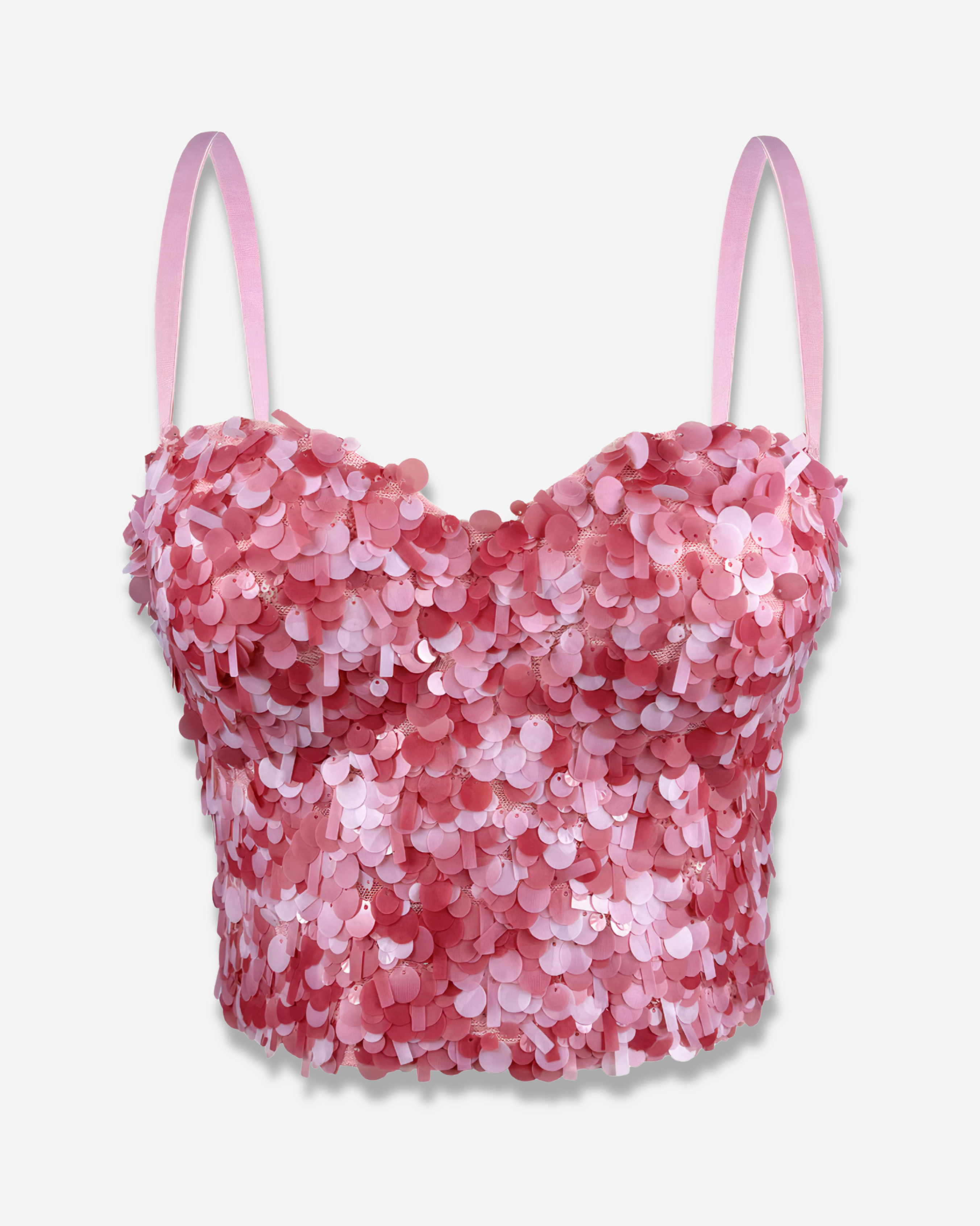 Sequined Sparkle Bustier Top