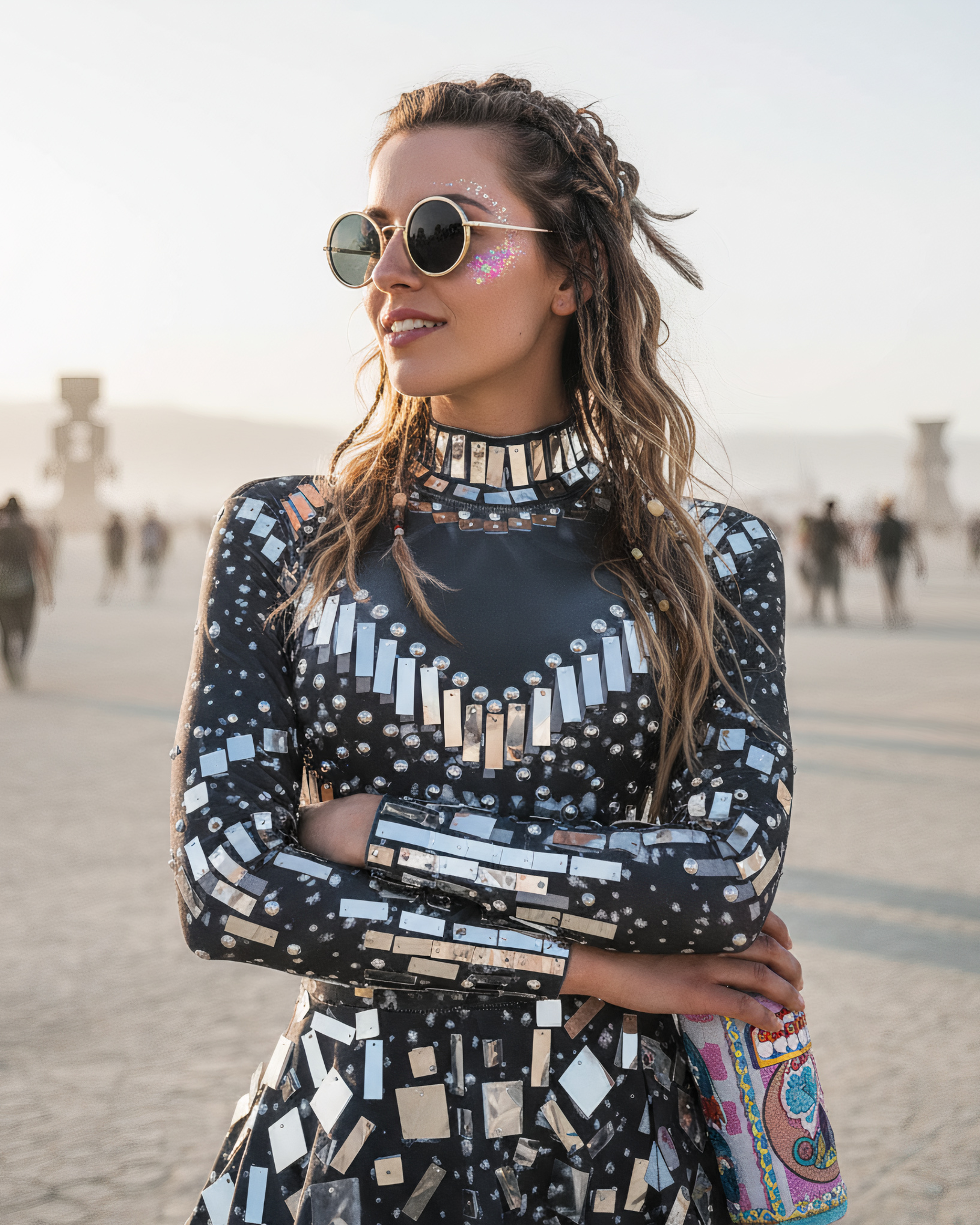 Sequin Long Sleeve Slim Fit Mini Dress-Dresses-Ekoa Ltd
